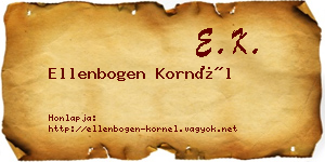 Ellenbogen Kornél névjegykártya